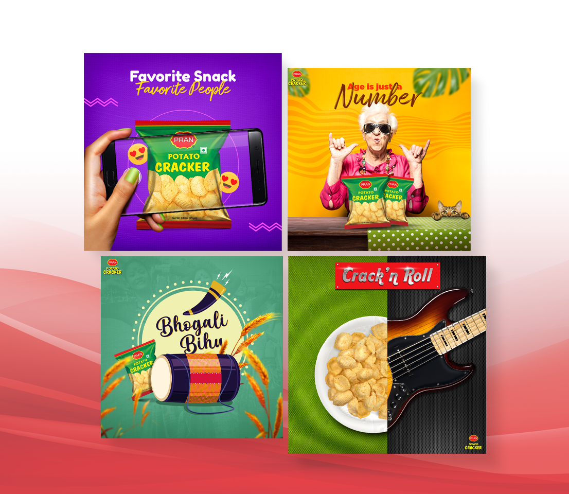 Pran Potato Cracker- Product Branding & Content Marketing