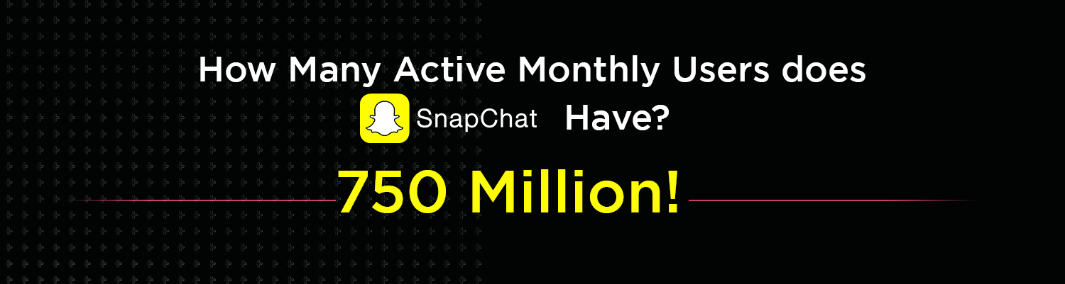Active monthly users on Snapchat